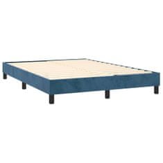 Vidaxl Rám na boxspring posteľ tmavomodrý 140x200 cm zamat