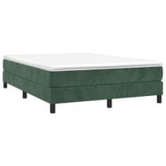 Vidaxl Rám na boxspring posteľ tmavozelený 140x190 cm zamat