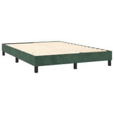 Vidaxl Rám na boxspring posteľ tmavozelený 140x190 cm zamat