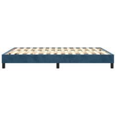 Vidaxl Rám na boxspring posteľ tmavomodrý 140x200 cm zamat