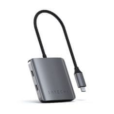 Satechi 4-Port USB-C Hub - Štvorica adaptérov USB-C, tmavosivá