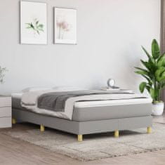 Vidaxl Posteľný rám na boxspring bledosivý 120x200 cm látka