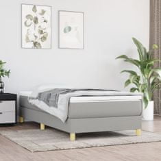 Vidaxl Rám na boxspring posteľ bledosivý 100x200 cm látka