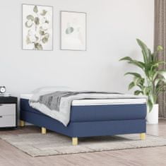 Vidaxl Rám na boxspring posteľ modrý 100x200 cm látka