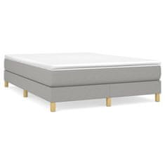 Vidaxl Posteľný rám na boxspring bledosivý 140x200 cm látka