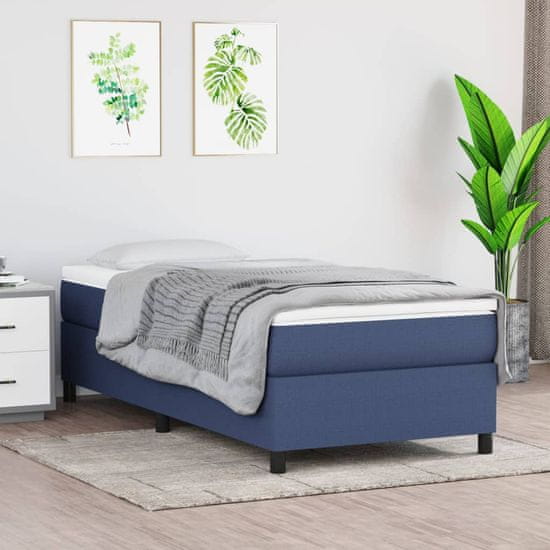 Vidaxl Posteľný rám na boxspring modrý 80x200 cm látka