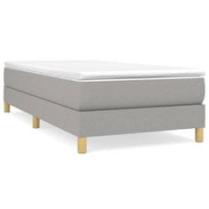 Vidaxl Posteľný rám na boxspring bledosivý 80x200 cm látka