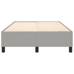 Vidaxl Posteľný rám na boxspring bledosivý 120x200 cm látka