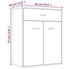 Petromila vidaXL Komoda hnedý dub 60x30x75 cm spracované drevo