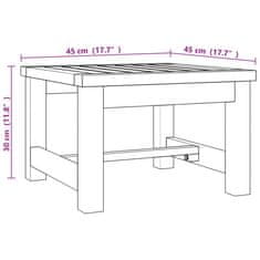 Vidaxl Konferenčný stolík 45x45x30 cm tíkový masív