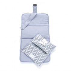 KipKep Prebaľovací set NAPPER COMBI-SET Silver Grey (bavlna)