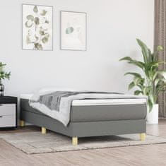 Vidaxl Rám na boxspring posteľ tmavosivý látka 100x200 cm