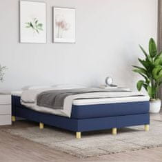 Vidaxl Rám na boxspring posteľ modrý 120x200 cm látka