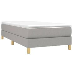 Vidaxl Rám na boxspring posteľ bledosivý 90x190 cm látka