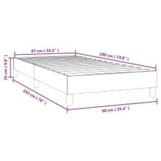 Vidaxl Rám na boxspring posteľ sivohnedý 90x190 cm látka