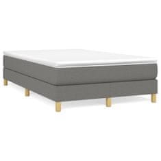 Vidaxl Rám na boxspring posteľ tmavosivý 120x200 cm látka