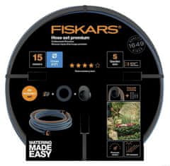 FISKARS Nástenný držiak s 13 mm 1/2'' 15 m hadicou q4