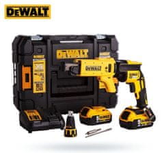 DeWalt Akumulátorový skrutkovač na sadrokartón xr 18v 2*5.0ah li-lon+dcf6201