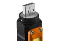 NEO Nabíjateľná USB baterka 300 lm 2 v 1 cree xpe + cob led