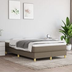 Vidaxl Rám na boxspring posteľ sivohnedý 120x200 cm látka