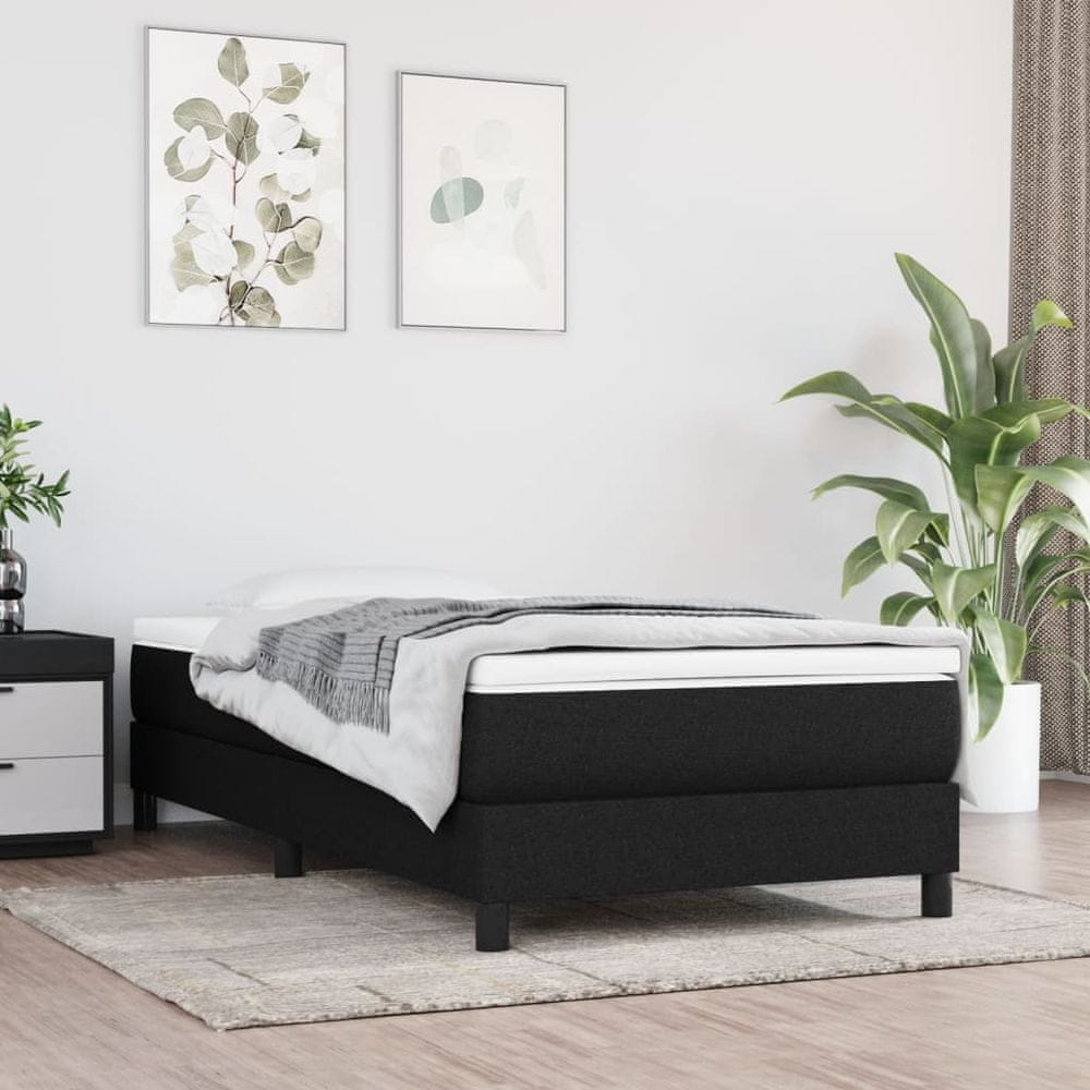 Vidaxl Rám na boxspring posteľ čierny 80x200 cm látka