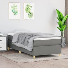 Vidaxl Rám na boxspring posteľ tmavosivý látka 100x200 cm