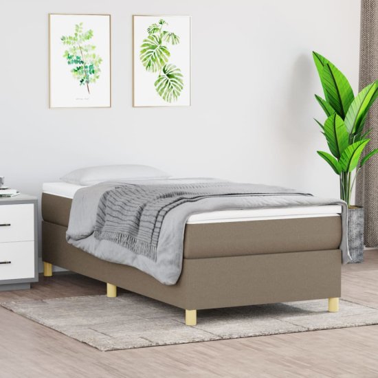 Vidaxl Rám na boxspring posteľ sivohnedý 90x200 cm látka