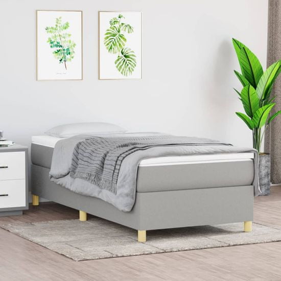 Vidaxl Posteľný rám na boxspring bledosivý 80x200 cm látka