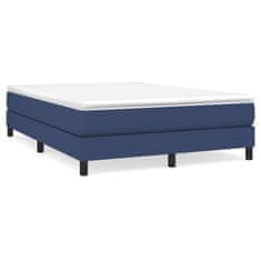 Vidaxl Rám na boxspring posteľ čierny modrý 140x190 cm