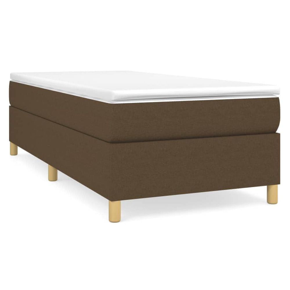 Vidaxl Rám na boxspring posteľ tmavohnedý 80x200 cm látka