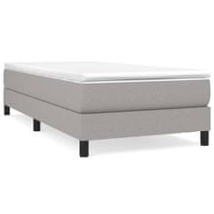 Vidaxl Rám na boxspring posteľ bledosivý 90x200 cm látka