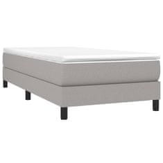 Vidaxl Rám na boxspring posteľ bledosivý 90x200 cm látka