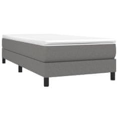 Vidaxl Rám na boxspring posteľ tmavosivý 90x200 cm látka