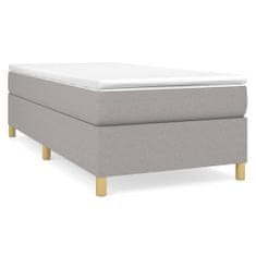 Vidaxl Posteľný rám na boxspring bledosivý 80x200 cm látka