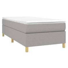 Vidaxl Posteľný rám na boxspring bledosivý 80x200 cm látka