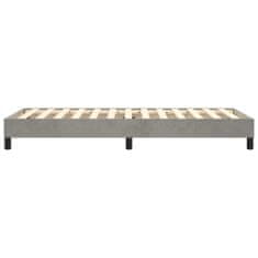 Vidaxl Rám na boxspring posteľ, svetlosivý 90x200 cm, zamat