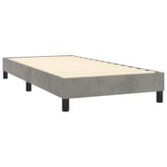 Vidaxl Rám na boxspring posteľ, svetlosivý 90x200 cm, zamat