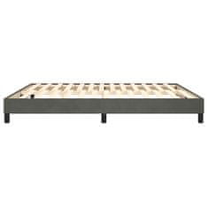 Vidaxl Rám na boxspring posteľ tmavosivý 160x200 cm zamat