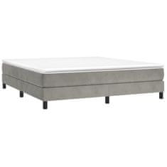 Vidaxl Rám na boxspring posteľ bledosivý 160x200 cm zamat