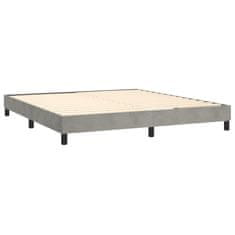 Vidaxl Rám na boxspring posteľ bledosivý 160x200 cm zamat