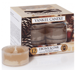 Yankee Candle EBONY & OAK čajové sviečky 12ks