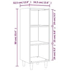 Vidaxl Komoda čierna 34,5x32,5x90 cm spracované drevo