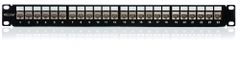 Patch panel Cat 6A, osadený s 24xKEJ-CEA-S-10G, čierny, 1U