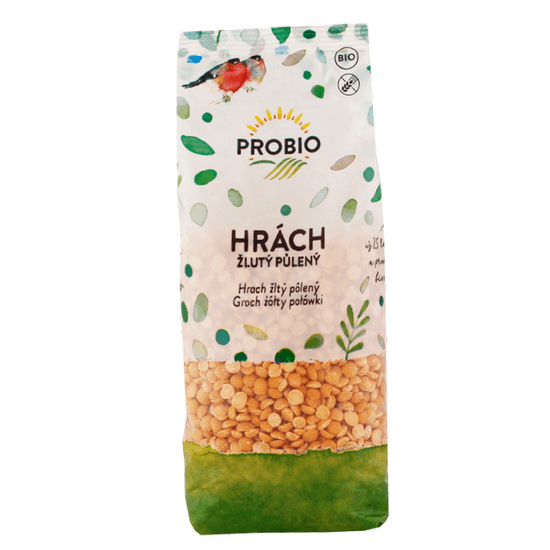 ProBio Hrach žltý lúpaný polený BIO 500 g