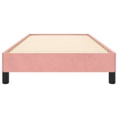 Vidaxl Rám postele ružový 100x200 cm zamat