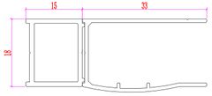 H K Rozširovací profil 15 mm pre sériu Melody D1, Melody D2, Melody B8 a Melody S4