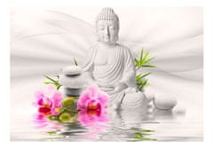 Artgeist Fototapeta - Budha a orchidey 300x210 vlísová tapeta na stenu