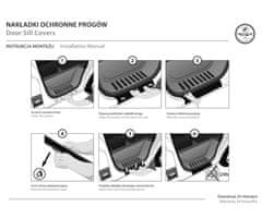 Rider Plastové kryty prahov, Fiat Doblo II, 2010-2022