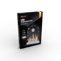 Solight Solight LED závesná dekorácia - les s jeleňami, 14x LED, 2x AA 1V249