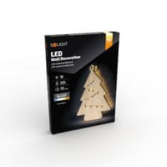 Solight Solight LED nástenná dekorácia vianočný stromček, 24x LED, 2x AA 1V260